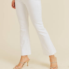 Load image into Gallery viewer, High Rise Crop Flare ~ Just Black Denim

