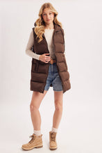 Load image into Gallery viewer, Hooded Longline Puffer Vest
