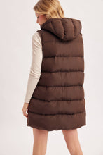 Load image into Gallery viewer, Hooded Longline Puffer Vest
