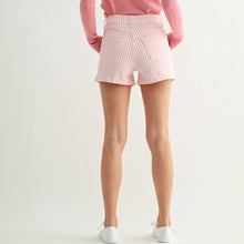 Load image into Gallery viewer, High Rise Utility Cargo Shorts ~ Pink Stripe
