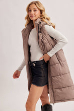 Load image into Gallery viewer, Longline Quilted Puffer Vest
