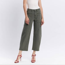 Load image into Gallery viewer, High Rise Barrel Leg Jean ~ Deep Forest
