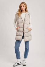 Load image into Gallery viewer, Hooded Longline Puffer Vest
