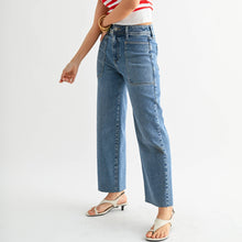 Load image into Gallery viewer, Utility Wide Leg Jeans ~ Just Black Denim
