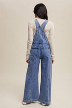 Load image into Gallery viewer, Wide-Leg Denim Overalls
