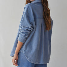 Load image into Gallery viewer, Knit Cotton Button Down Jacket
