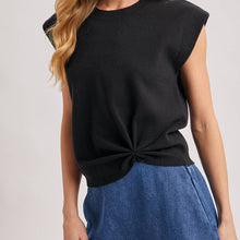 Load image into Gallery viewer, Twist Knot Cap Sleeve Sweater
