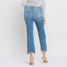 Load image into Gallery viewer, Mid Rise Frayed Hem Bootcut Ankle Jeans by Flying Monkey
