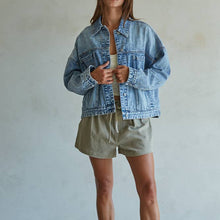 Load image into Gallery viewer, Woven Denim 100% Cotton Washed Button Down Jacket
