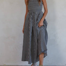 Load image into Gallery viewer, Striped Strapless Flare Maxi Dress
