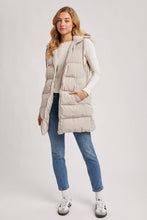 Load image into Gallery viewer, Hooded Longline Puffer Vest
