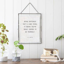 Load image into Gallery viewer, Being Different Isn't A Bad Thing (J.K. Rowling) Handmade Paper Print
