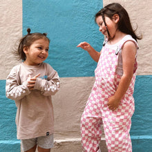 Load image into Gallery viewer, Pink Checkered Overalls
