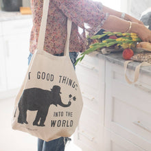 Load image into Gallery viewer, Put Good Things Into the World Canvas Tote
