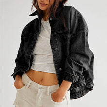 Load image into Gallery viewer, Washed Oversize Pocketed Denim Jacket

