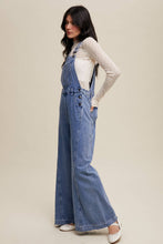 Load image into Gallery viewer, Wide-Leg Denim Overalls
