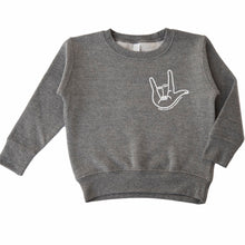 Load image into Gallery viewer, I LOVE YOU sign. Toddler Sweatshirt
