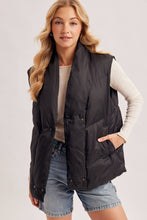 Load image into Gallery viewer, Oversized Shawl Collar Puffer Vest
