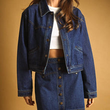 Load image into Gallery viewer, Western-Inspired Indigo Denim Jacket
