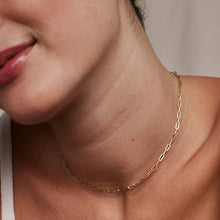 Load image into Gallery viewer, Connected Delicate Paperclip Chain Necklace

