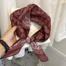 Load image into Gallery viewer, Retro Cashew Print Lightweight Silk Scarf

