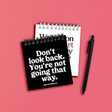 Load image into Gallery viewer, Spiral Notepad - Don't Look Back (Marcia Wallace)
