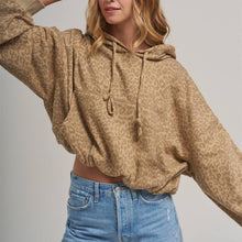 Load image into Gallery viewer, Bubble Hem Leopard Hoodie
