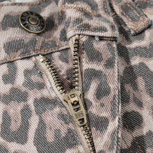 Load image into Gallery viewer, 66 Western Leopard Frayed Edge Wide Leg High Waist Jeans
