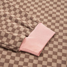 Load image into Gallery viewer, Checkered Long Sleeve Pullover &amp;  Shorts Set
