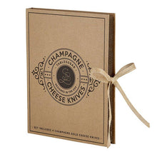 Load image into Gallery viewer, Champagne Gold Cheese Knives Book Box
