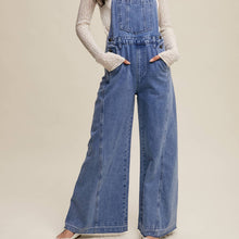 Load image into Gallery viewer, Wide-Leg Denim Overalls

