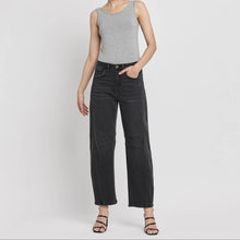 Load image into Gallery viewer, High Rise Ankle Barrel Jeans ~ Black
