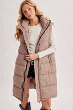 Load image into Gallery viewer, Longline Quilted Puffer Vest
