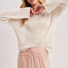 Load image into Gallery viewer, Boat Neck Open Knit Sweater
