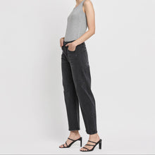 Load image into Gallery viewer, High Rise Ankle Barrel Jeans ~ Black
