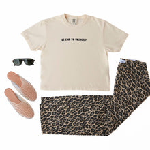 Load image into Gallery viewer, Be Kind to Yourself. Women's Garment-Dyed Boxy Crew
