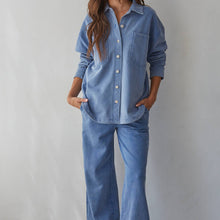 Load image into Gallery viewer, Knit Cotton Button Down Jacket

