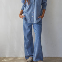 Load image into Gallery viewer, Knit Cotton Wide Leg Pants
