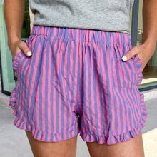 Load image into Gallery viewer, Striped Ruffled Hem Shorts
