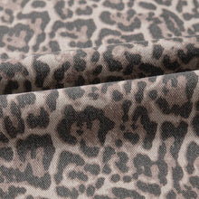 Load image into Gallery viewer, 66 Western Leopard Frayed Edge Wide Leg High Waist Jeans
