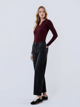 Load image into Gallery viewer, High Rise Ankle Barrel Jeans ~ Black
