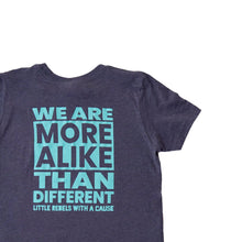 Load image into Gallery viewer, We Are More Alike Than Different. Youth Tee ~ Navy
