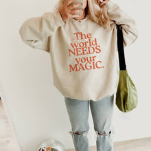 Load image into Gallery viewer, The World Needs Your Magic. Crewneck Sweatshirt
