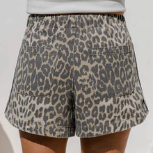 Load image into Gallery viewer, Leopard Print Side-Stripe Shorts
