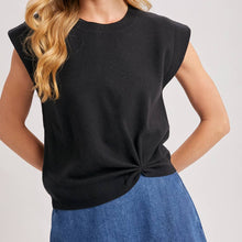Load image into Gallery viewer, Twist Knot Cap Sleeve Sweater
