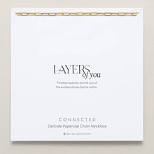 Load image into Gallery viewer, Connected Delicate Paperclip Chain Necklace

