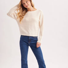 Load image into Gallery viewer, Chevron Pointelle Knit Sweater
