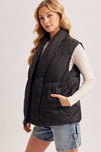 Load image into Gallery viewer, Oversized Shawl Collar Puffer Vest

