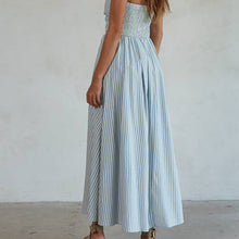 Load image into Gallery viewer, Striped Strapless Flare Maxi Dress
