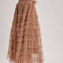 Load image into Gallery viewer, Ruffled Tulle Midi Skirt
